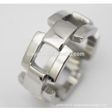 Vente en gros Bague en acier inoxydable 316l Chaîne Bague pour hommes